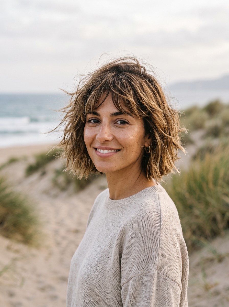 Tousled Piecey French Bob