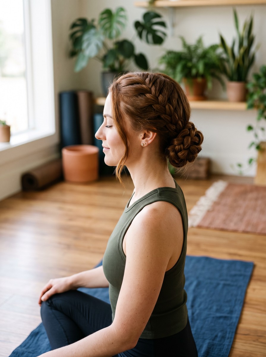 Braided Nape Bun for Inversions