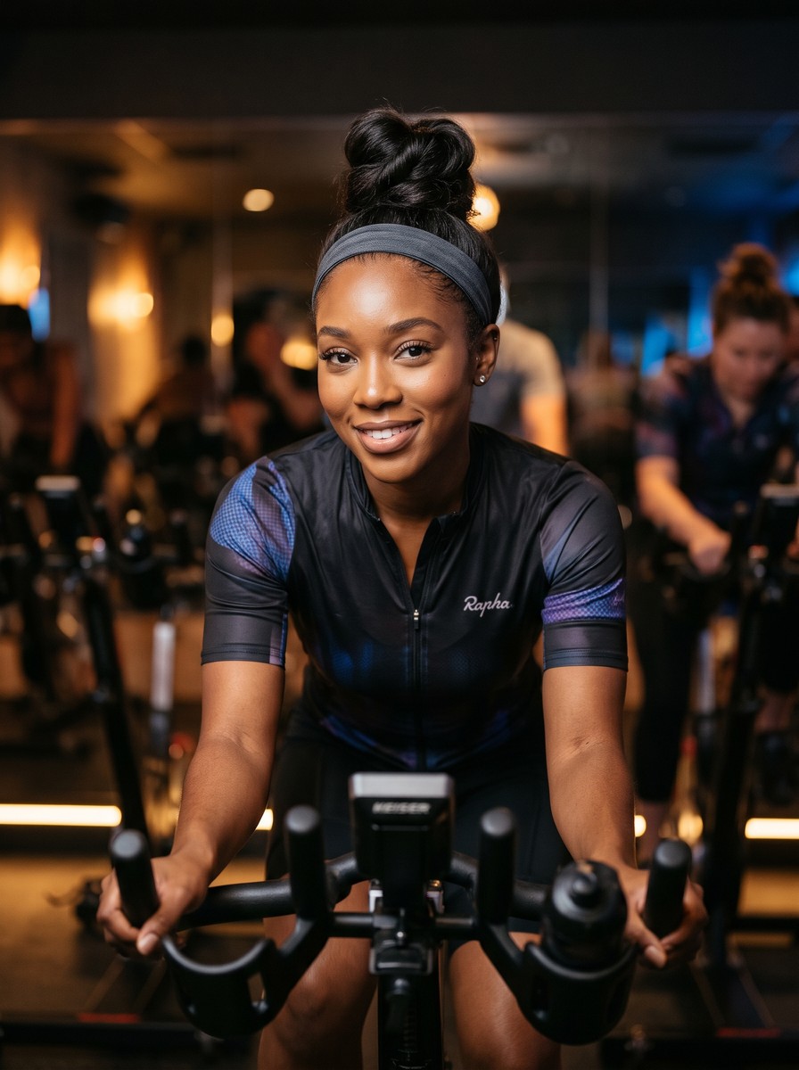 Top Knot with a Moisture-Wicking Headband