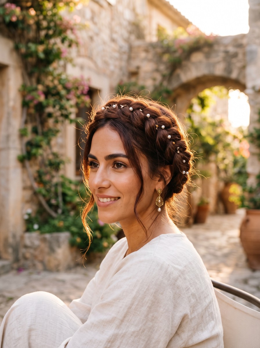 Family-Photo Crown Braid