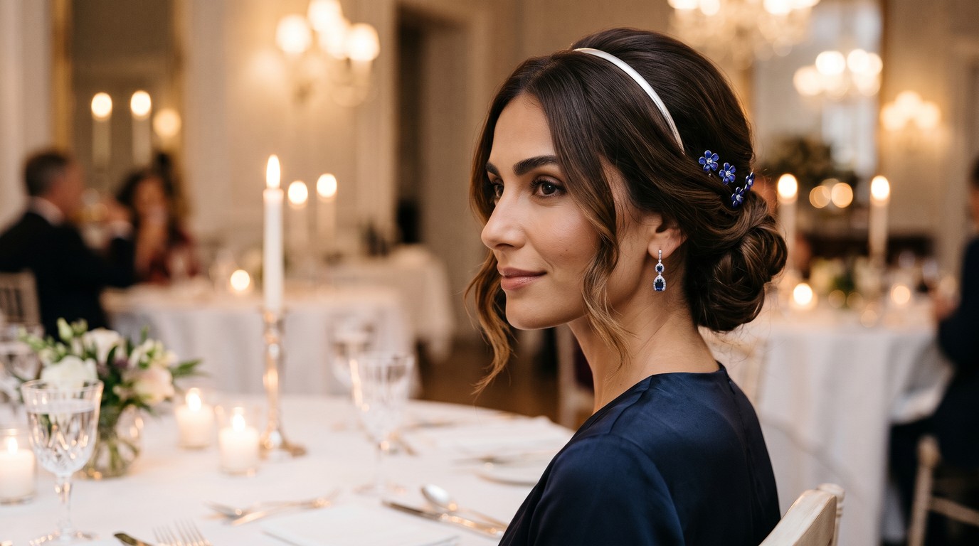 Candlelit Hanukkah Party Hairstyles, From Braided Chignons to Velvet-Bow Half-Ups