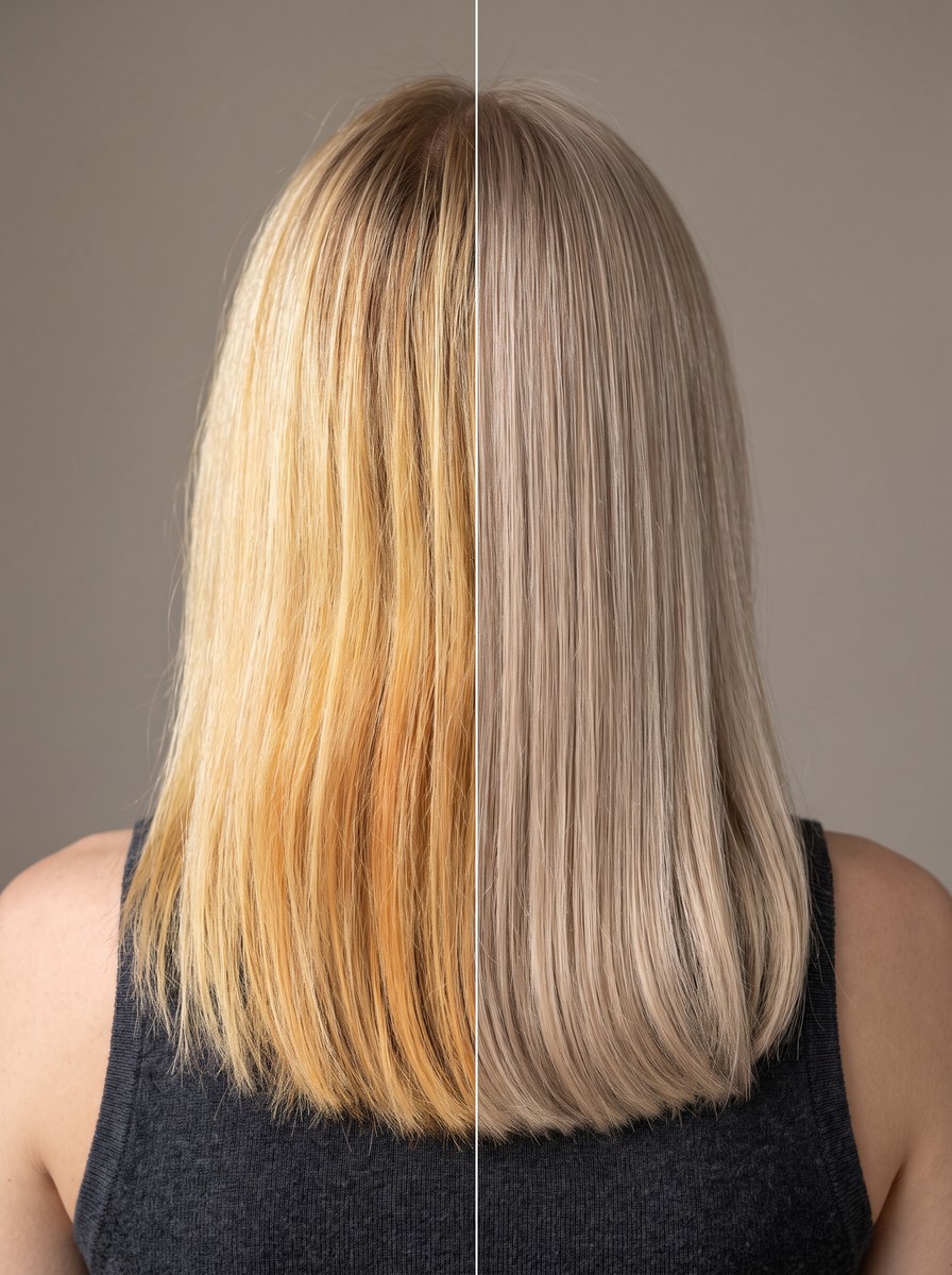 How to Choose the Right Toner for Yellow, Orange or Red Brassy Hair, Matched to Your Level