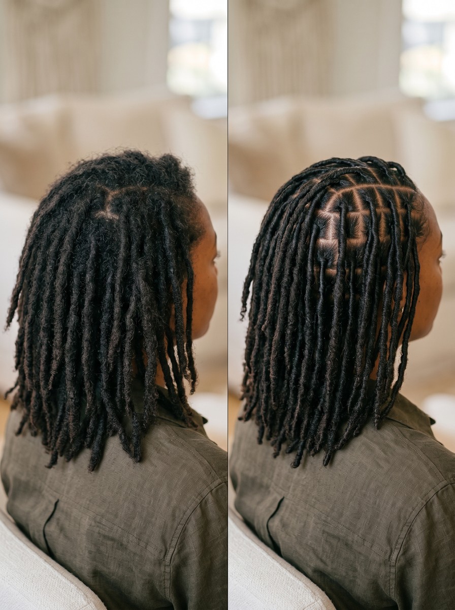 How to Retwist Locs at Home Without Thinning Your Roots, From Palm Rolling to Interlocking