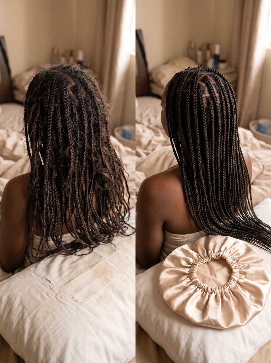 How to Sleep With Braids Without Frizz or Scalp Pain, Wrapped Right for Your Braid Length