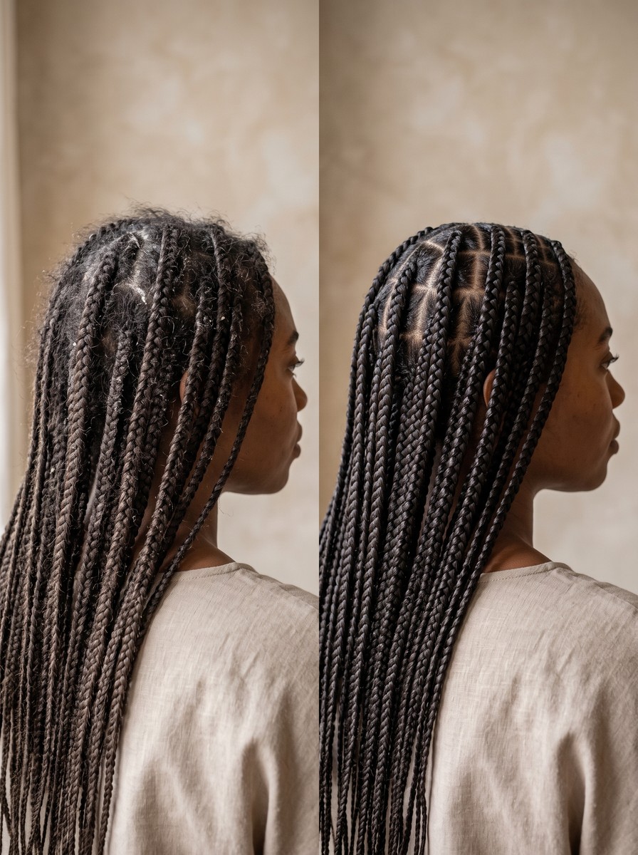 How to Wash Box Braids Without Frizz or Mildew, From Scalp-Only Shampoo to a Bone-Dry Finish