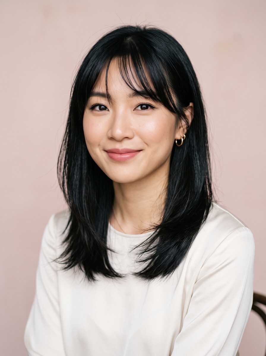 Wispy Side-Swept Bang Hush Cut