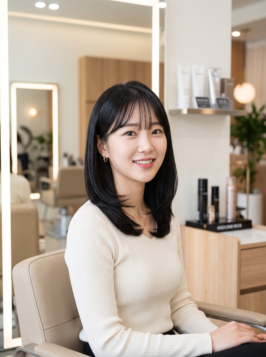 C-Curl Blowout Hush Cut
