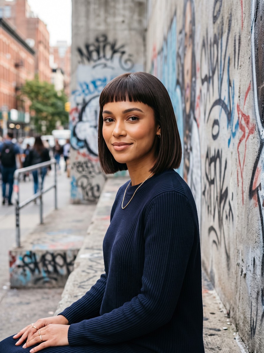 Micro-Fringe Japanese Bob