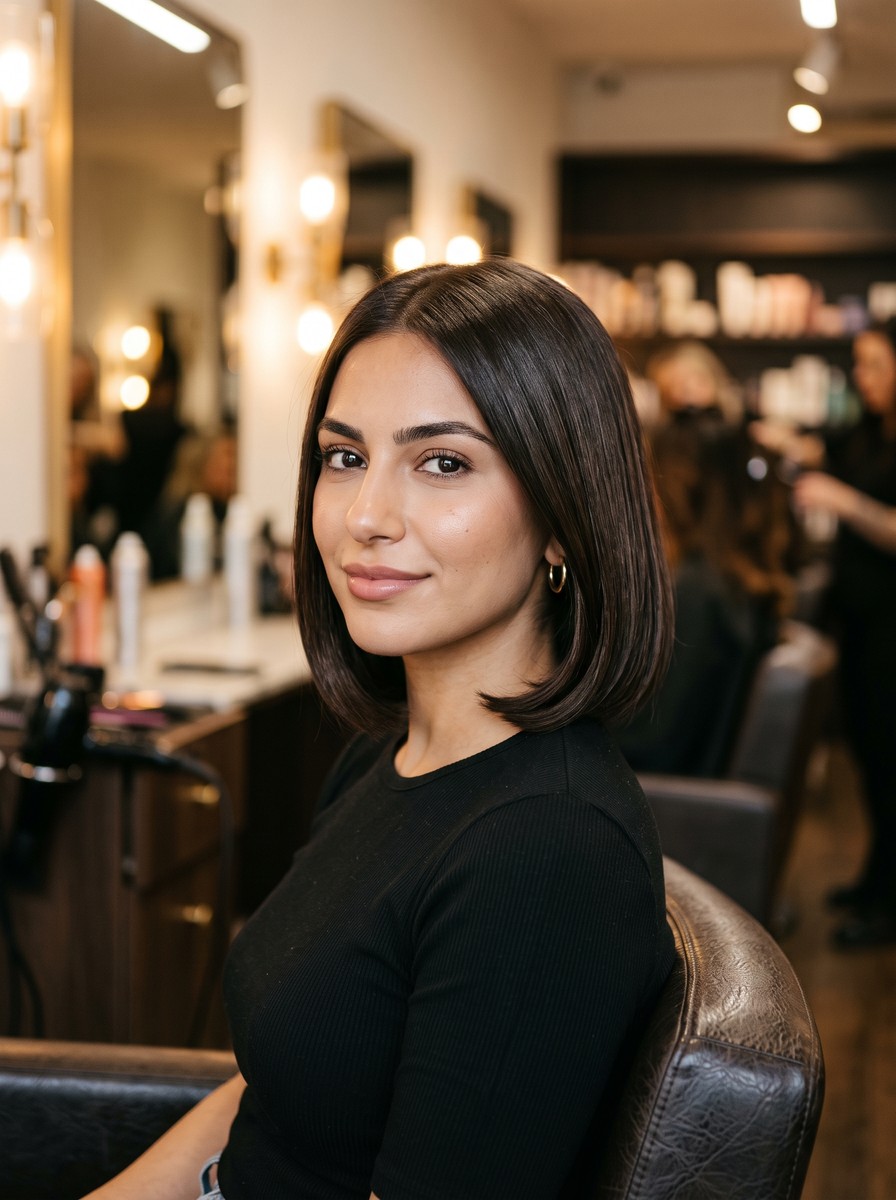 Debulked Internal-Layer Bob for Thick Hair