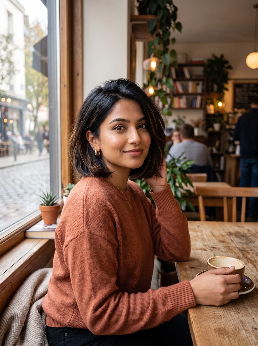 Cheekbone-Framing Layered Bob