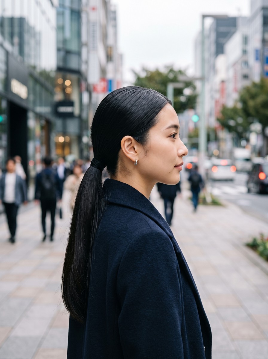 Low Sleek Nape Ponytail