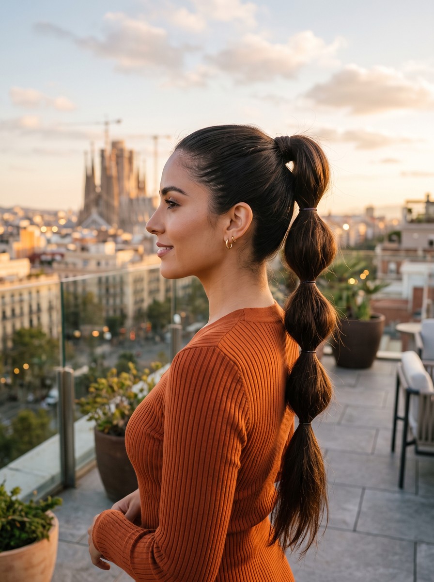 Long Bubble Ponytail