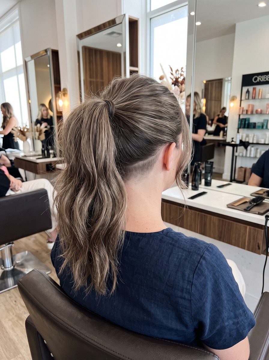 Hidden Nape Undercut Ponytail