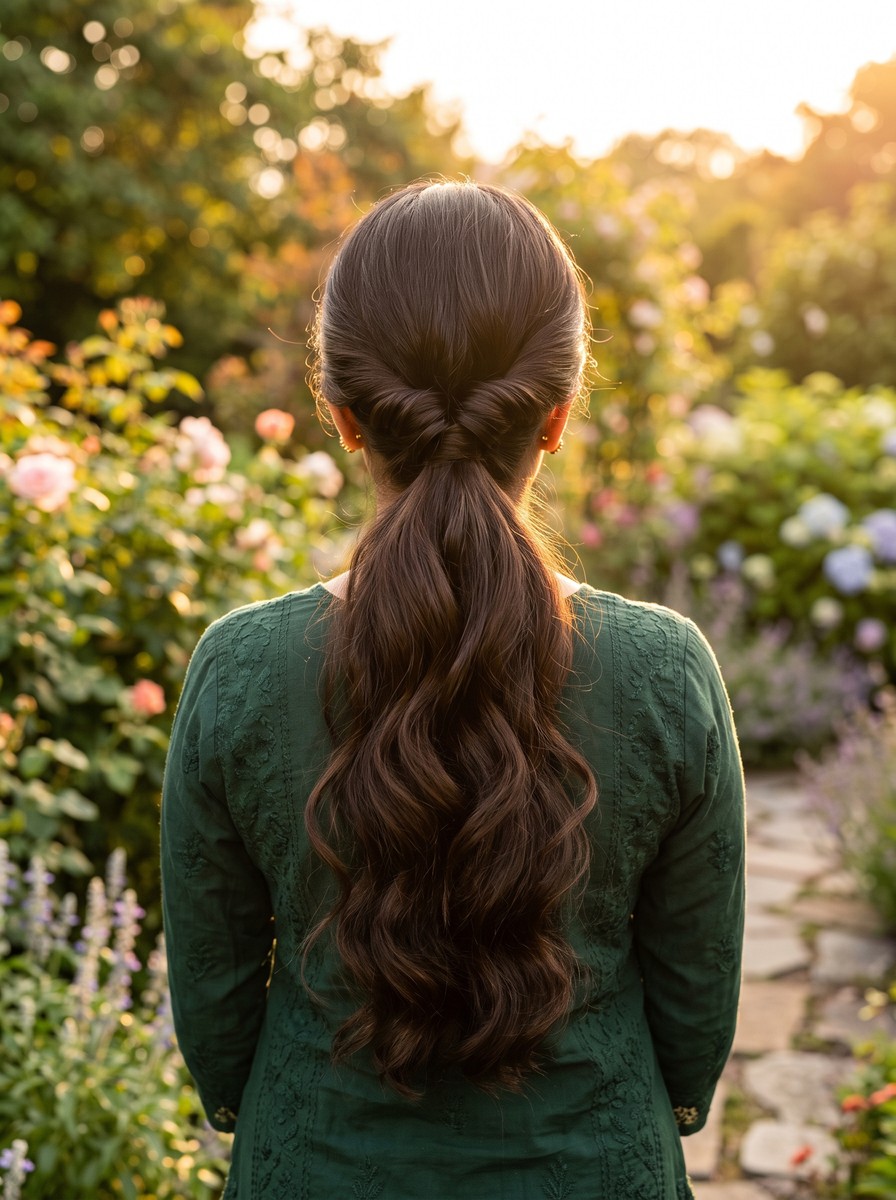 Flip-Through Low Ponytail