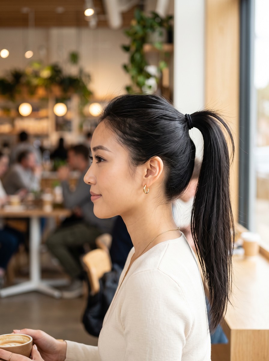 Hidden Claw-Clip Crown Ponytail