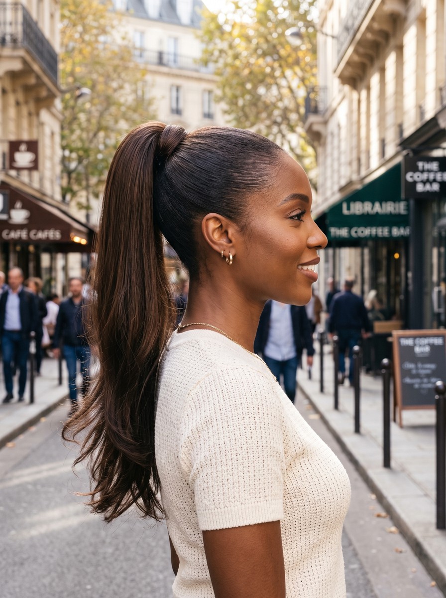 Underside-Teased High Ponytail