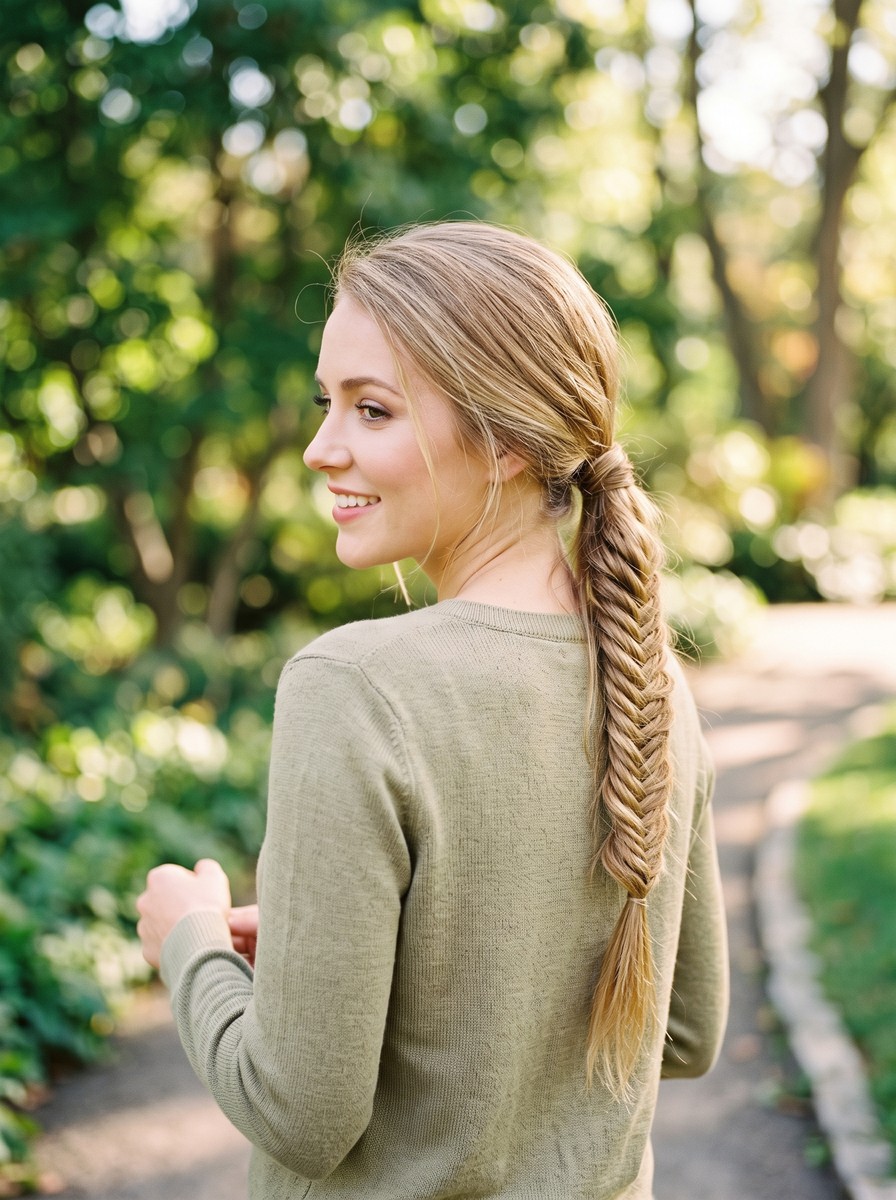 Pancaked Fishtail Ponytail
