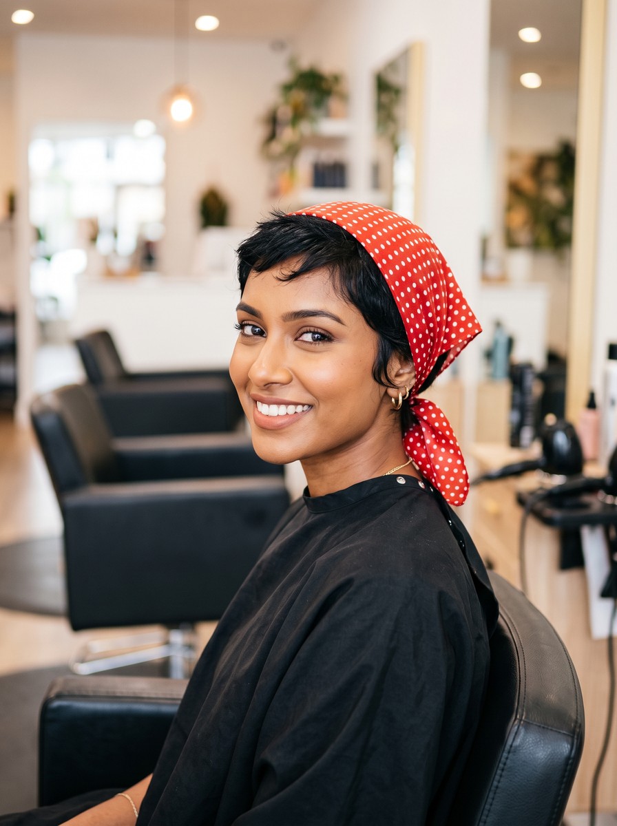 Nape-Tied Kerchief for a Pixie