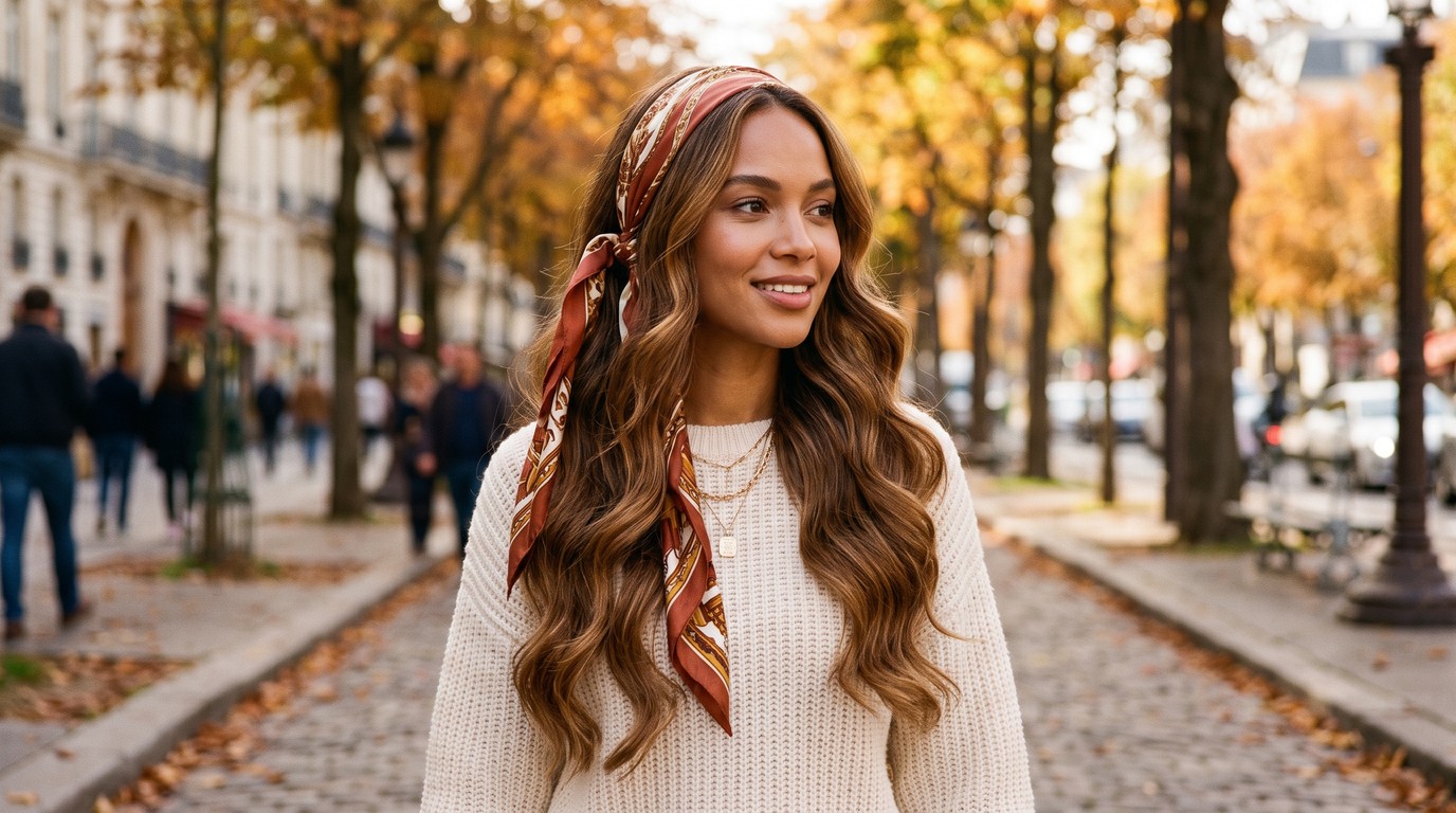 20 Cozy Scarf-Friendly Hairstyles, From Silk Head Wraps to Knotted Low Buns