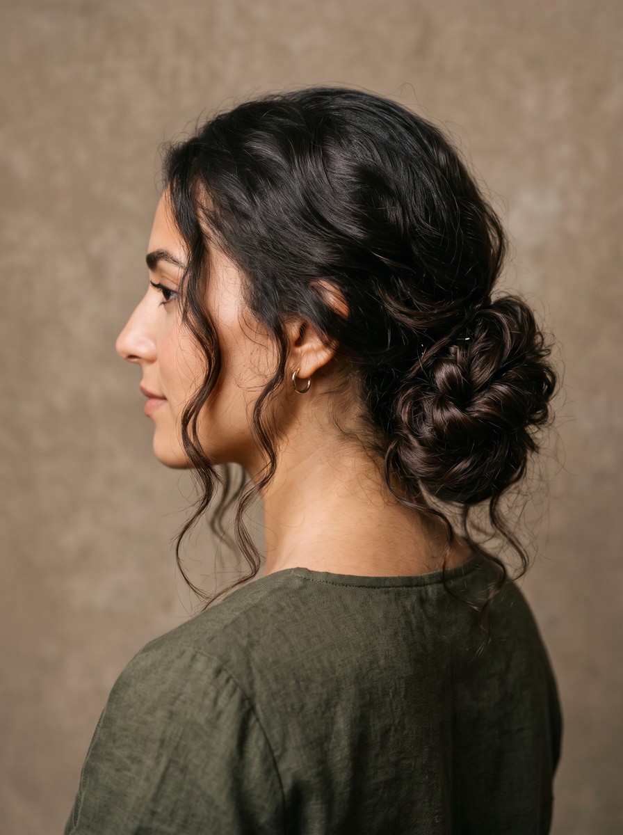 Soft Low Nape Bun