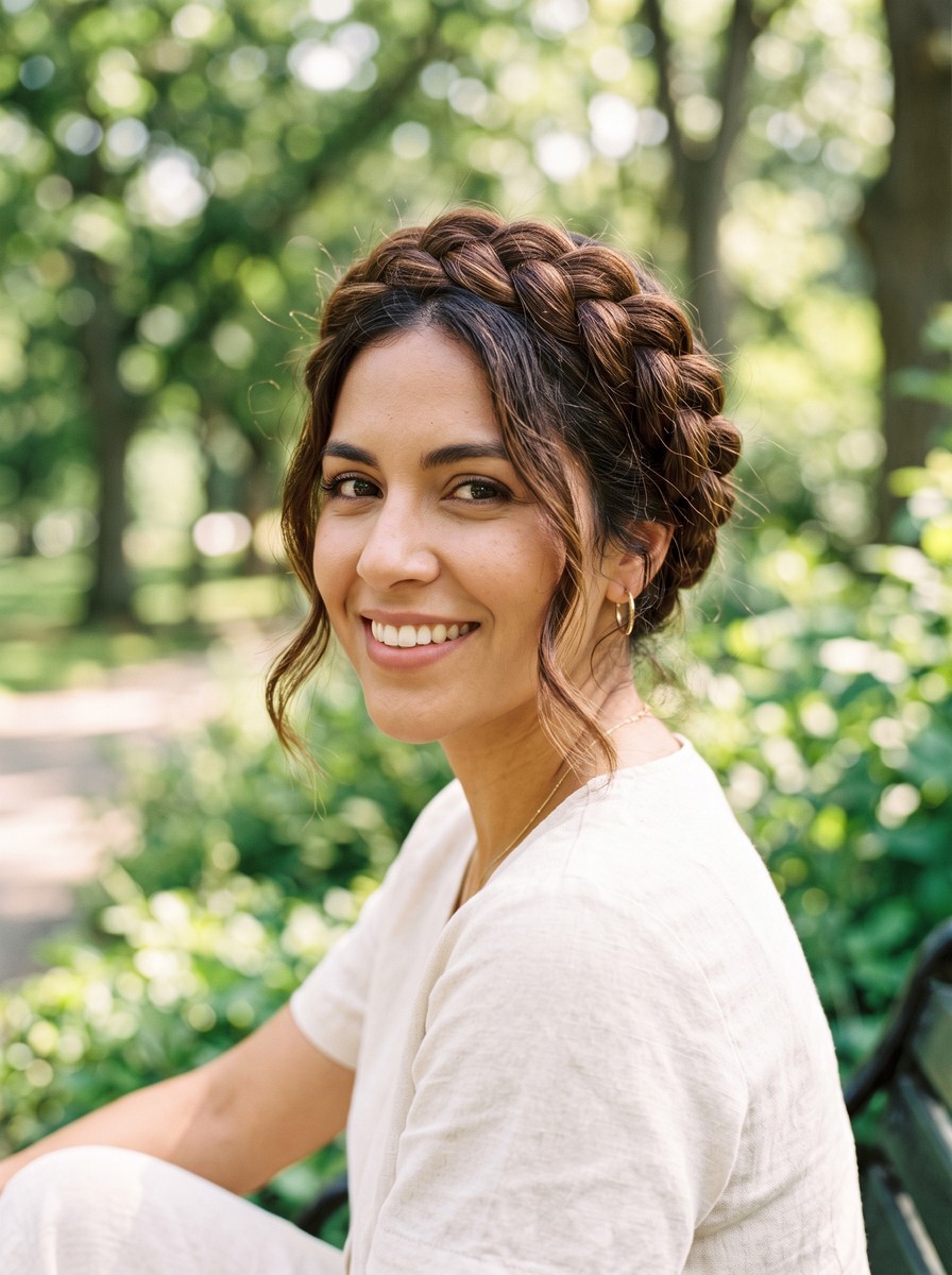 Dutch Braid Halo Crown
