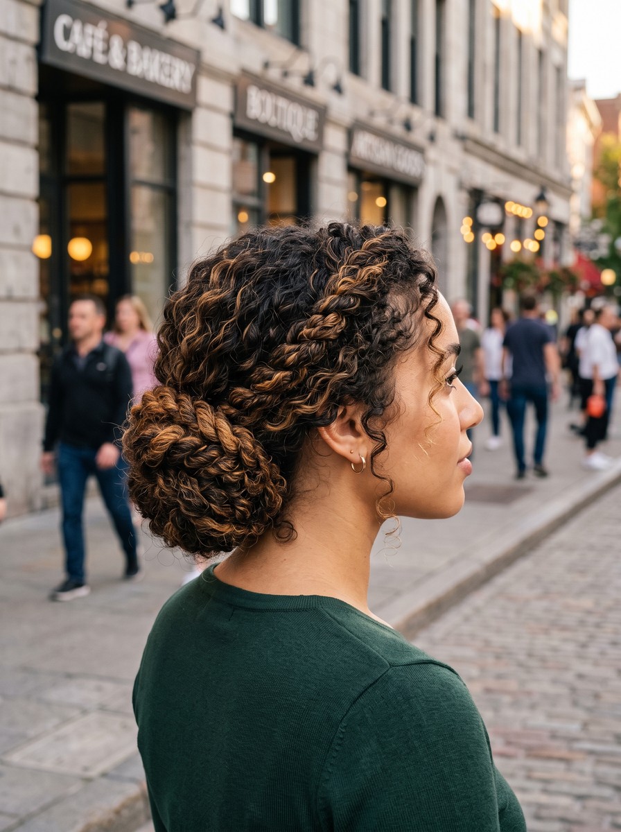 Rope-Twist Coiled Chignon