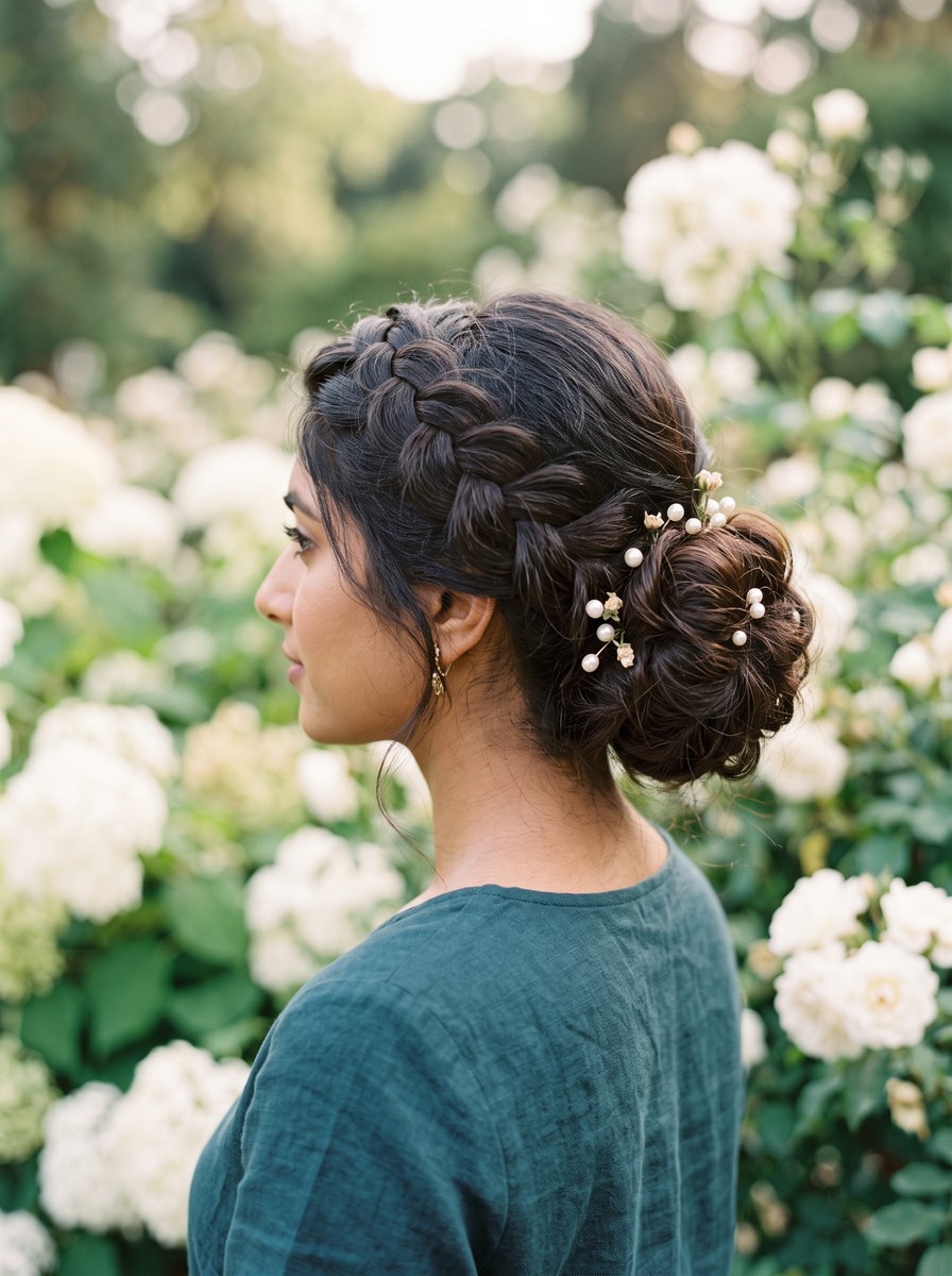 Side-Swept Braided Chignon