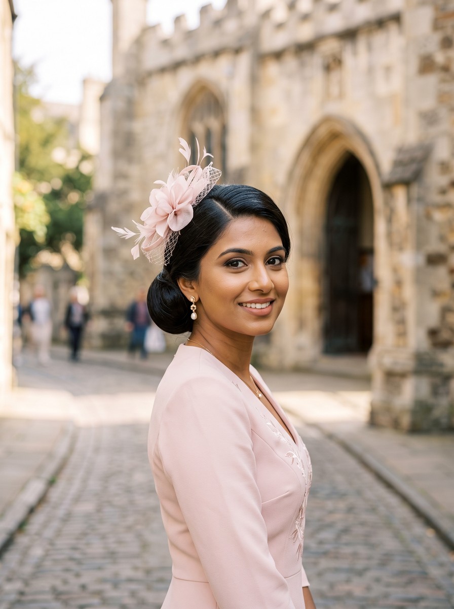 Low Side Bun for a Fascinator or Hat